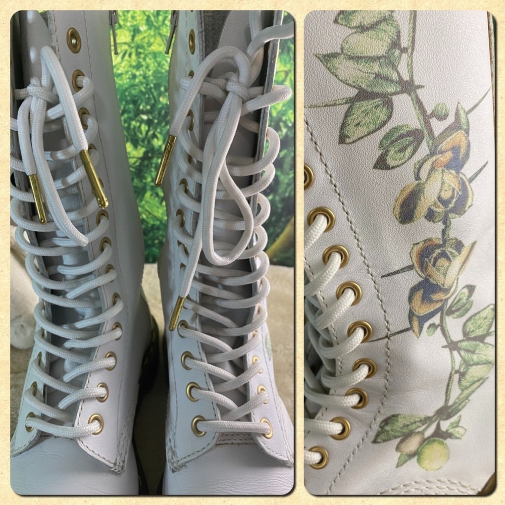 SOLD SOLD Dr Martens LE  White Leather boot - Picture 11 of 12